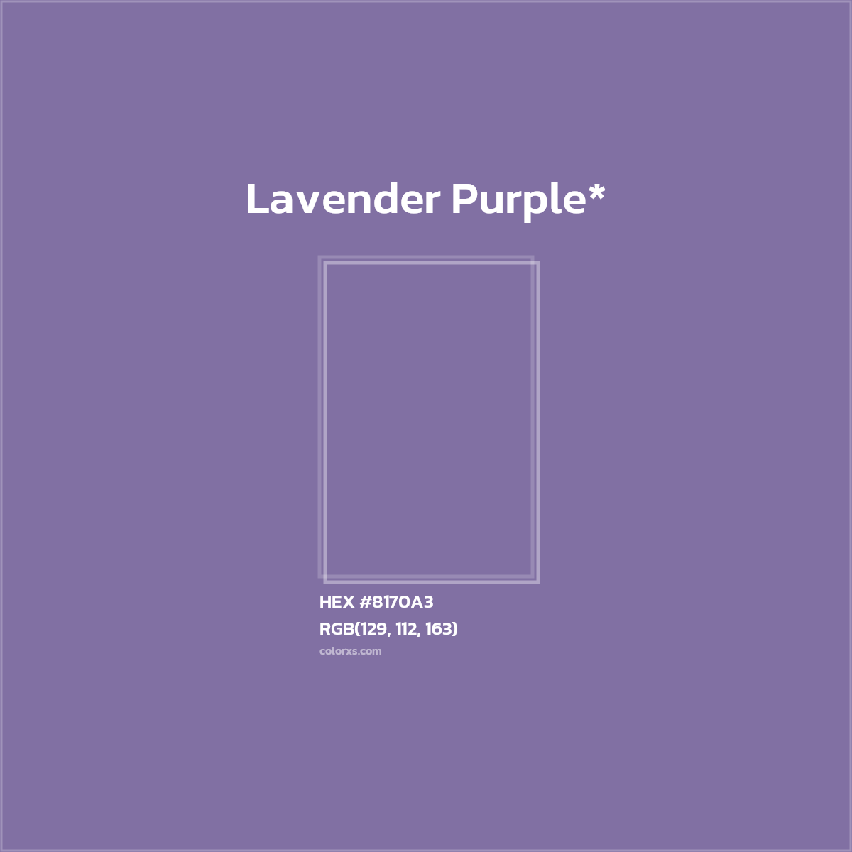 HEX #8170A3 Color Name, Color Code, Palettes, Similar Paints, Images