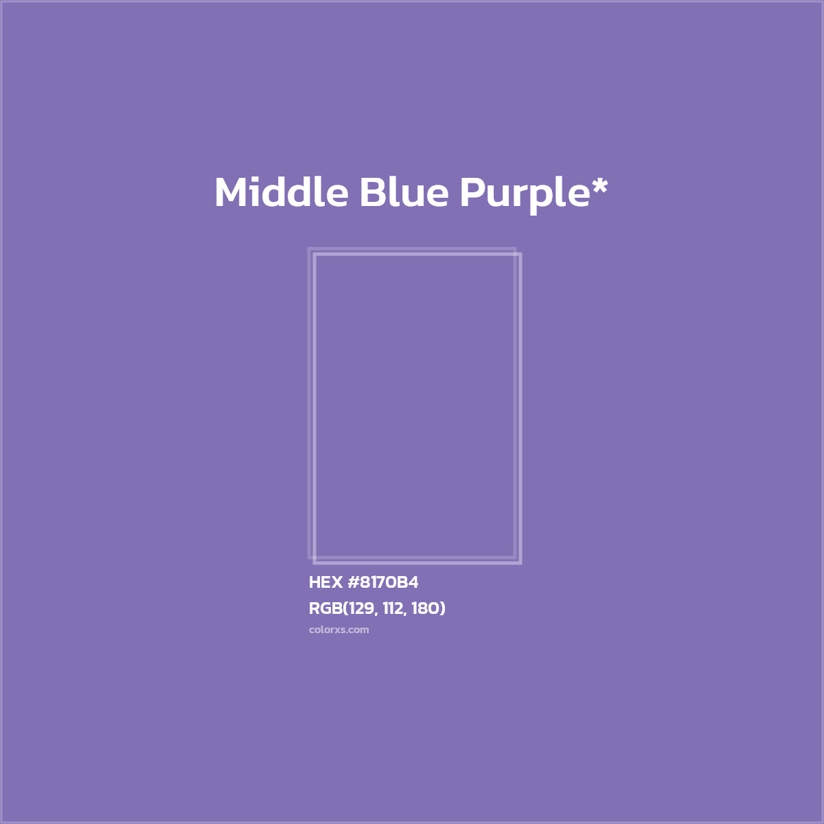 HEX #8170B4 Color Name, Color Code, Palettes, Similar Paints, Images