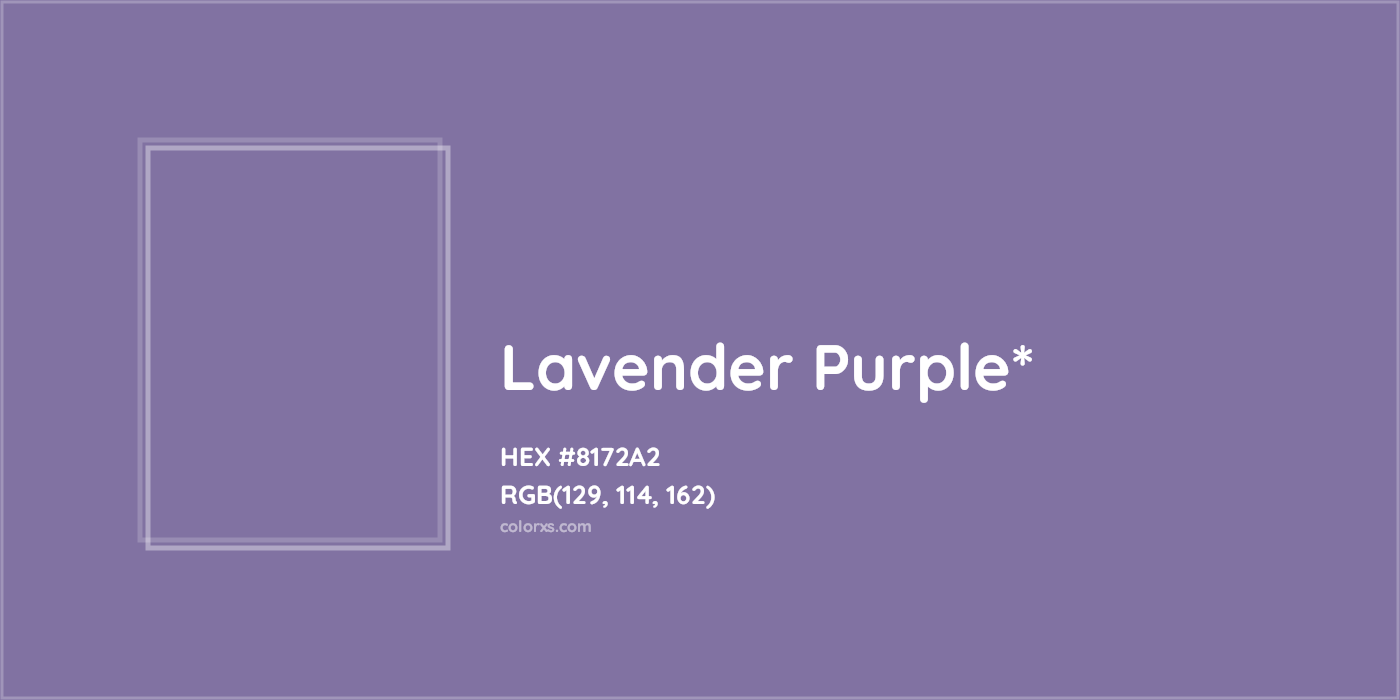 HEX #8172A2 Color Name, Color Code, Palettes, Similar Paints, Images