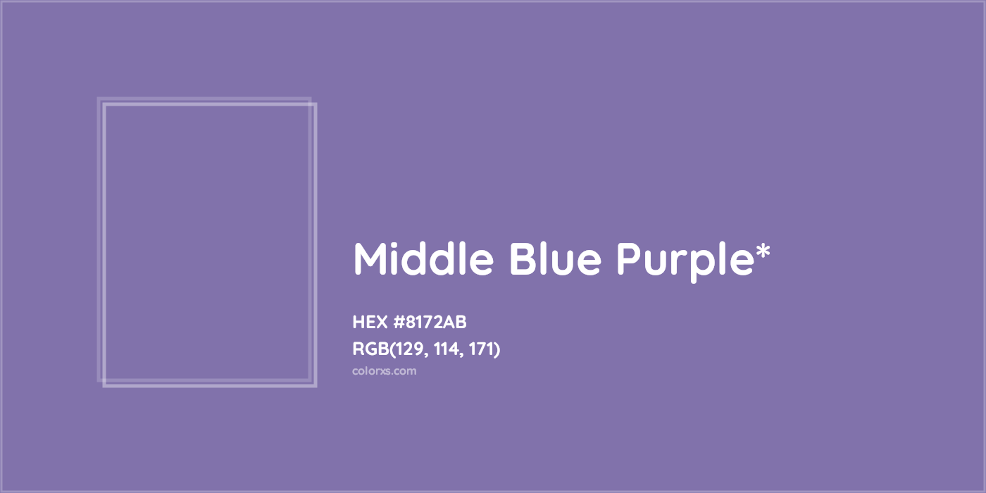 HEX #8172AB Color Name, Color Code, Palettes, Similar Paints, Images