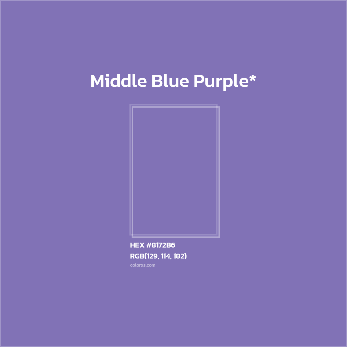 HEX #8172B6 Color Name, Color Code, Palettes, Similar Paints, Images