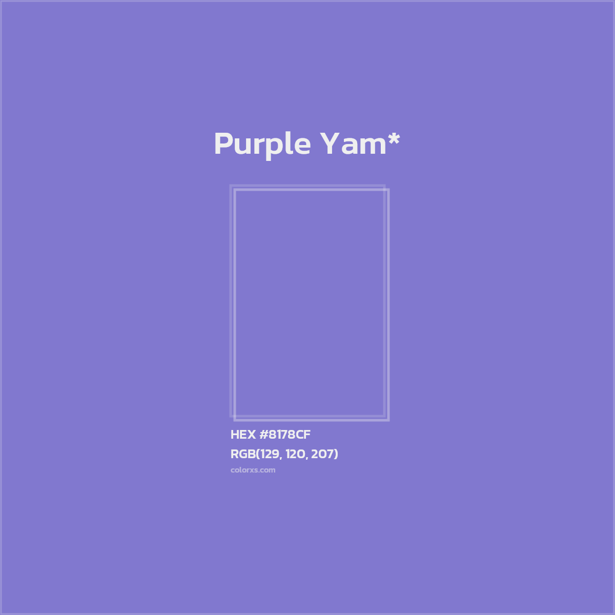 HEX #8178CF Color Name, Color Code, Palettes, Similar Paints, Images