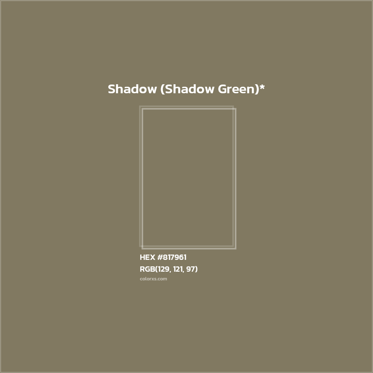 HEX #817961 Color Name, Color Code, Palettes, Similar Paints, Images