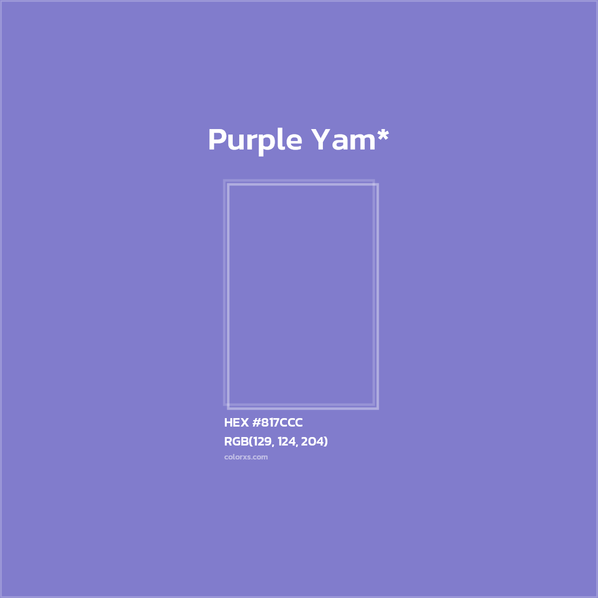 HEX #817CCC Color Name, Color Code, Palettes, Similar Paints, Images