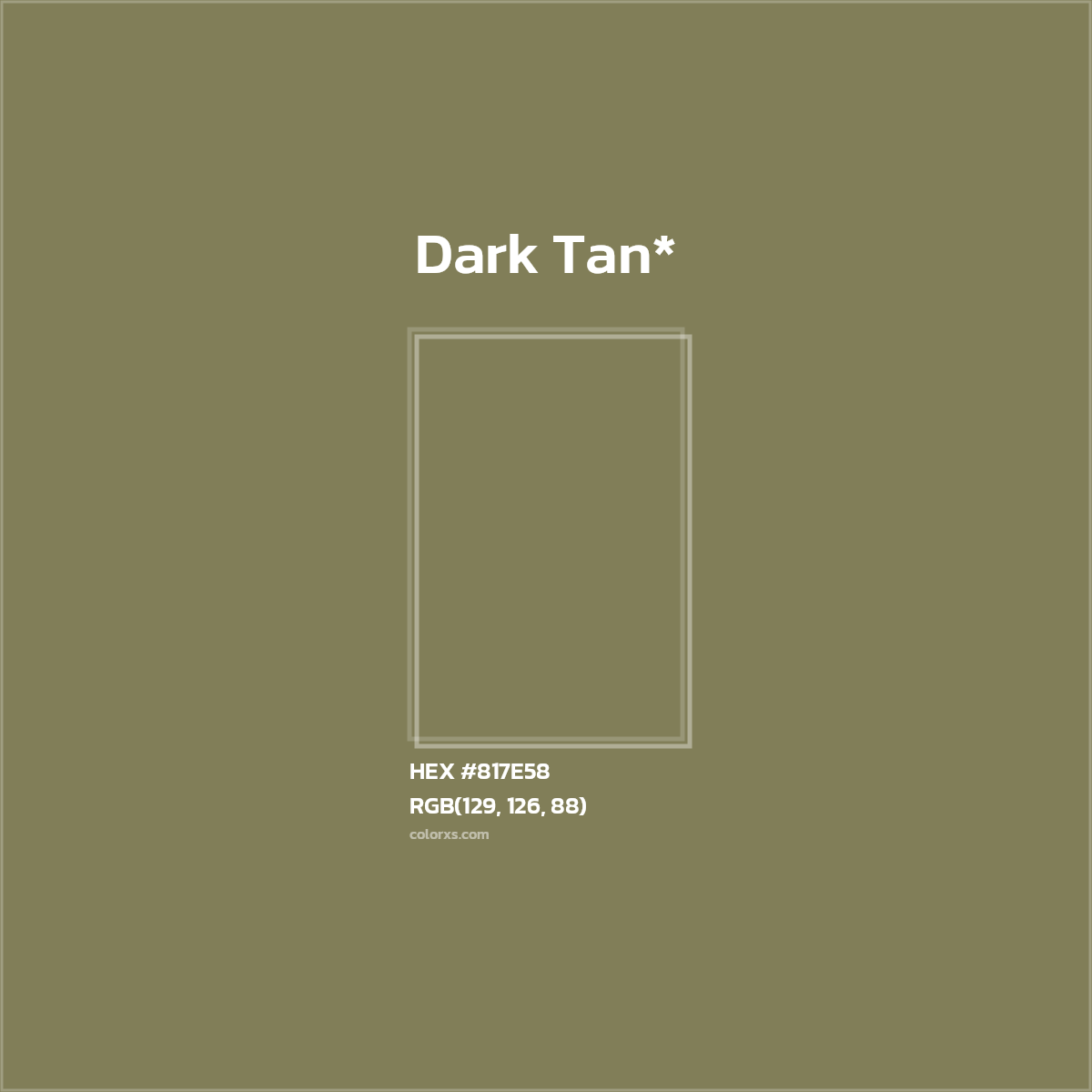 HEX #817E58 Color Name, Color Code, Palettes, Similar Paints, Images