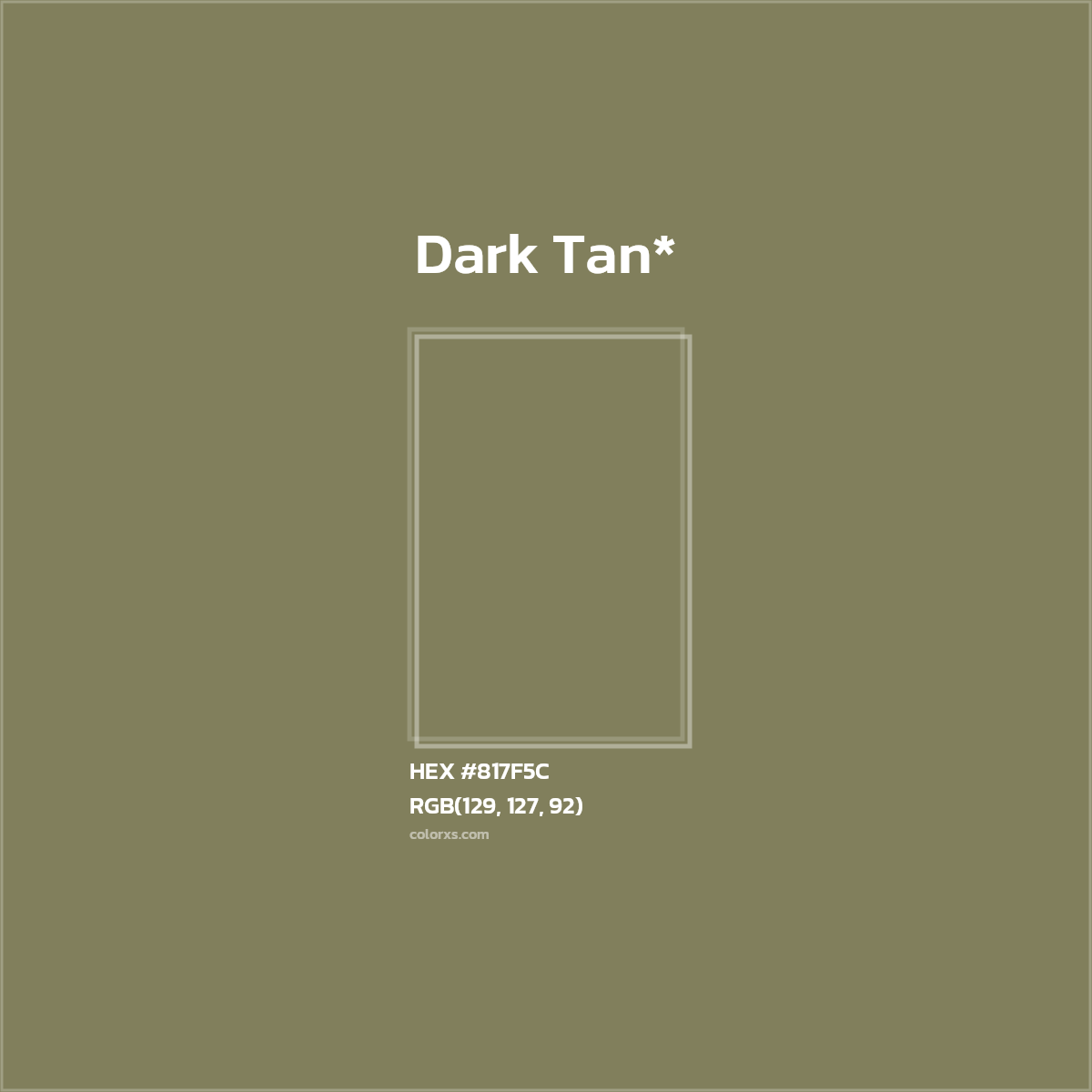 HEX #817F5C Color Name, Color Code, Palettes, Similar Paints, Images
