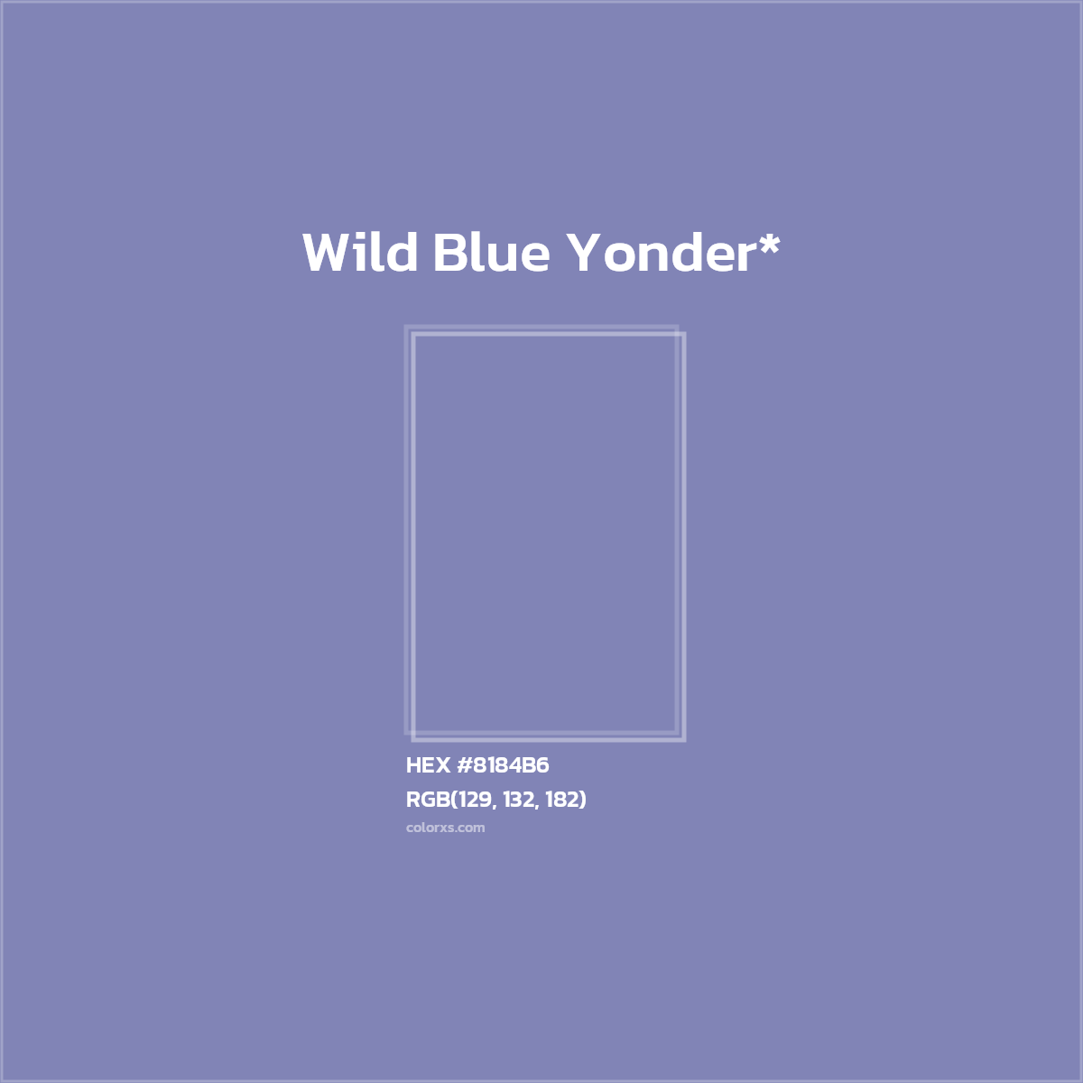 HEX #8184B6 Color Name, Color Code, Palettes, Similar Paints, Images