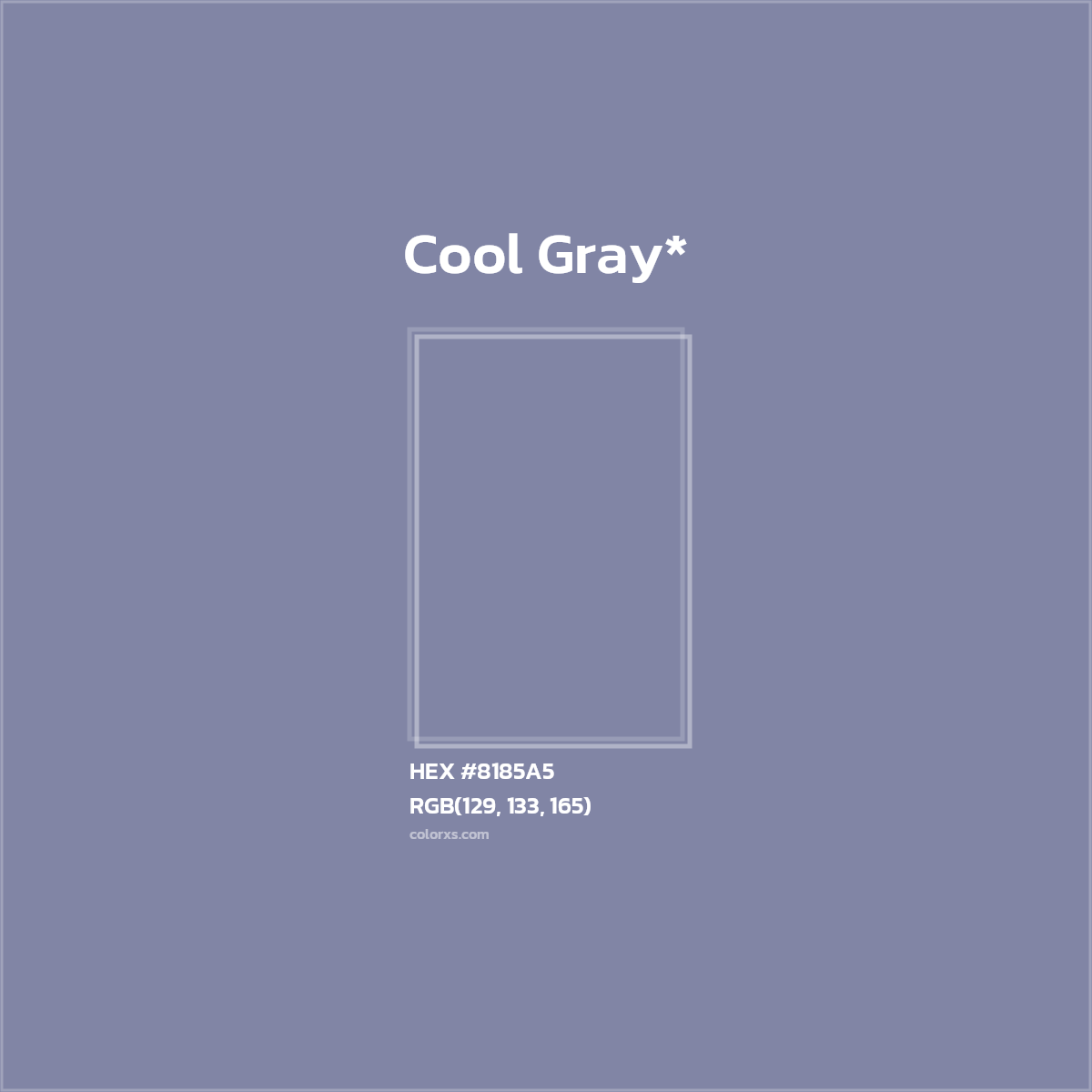 HEX #8185A5 Color Name, Color Code, Palettes, Similar Paints, Images