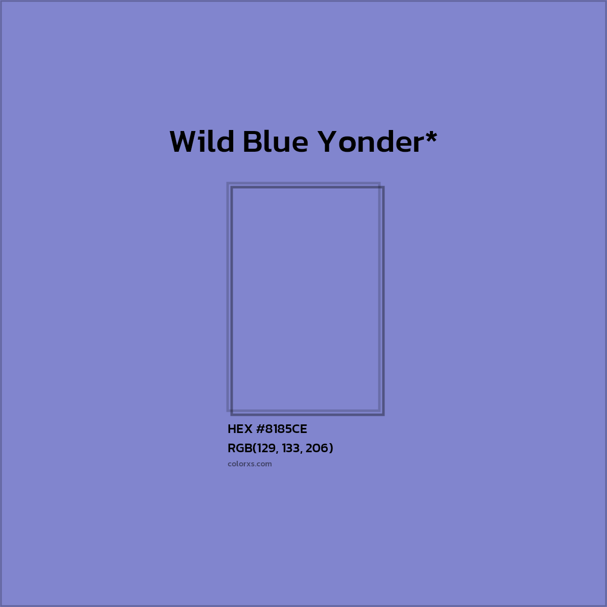 HEX #8185CE Color Name, Color Code, Palettes, Similar Paints, Images