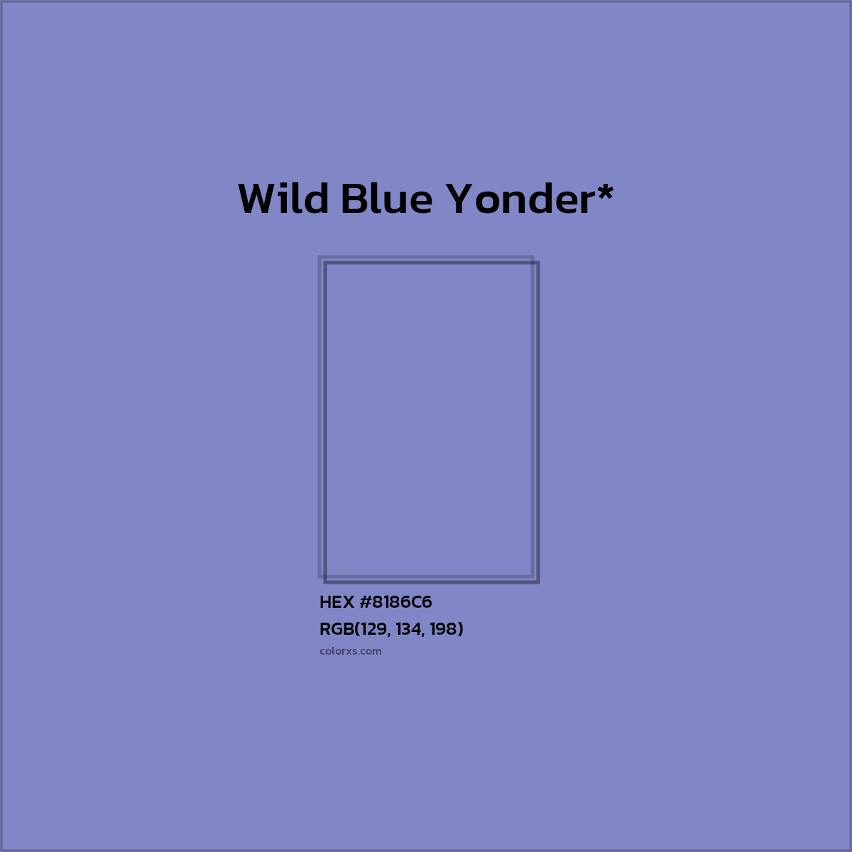 HEX #8186C6 Color Name, Color Code, Palettes, Similar Paints, Images