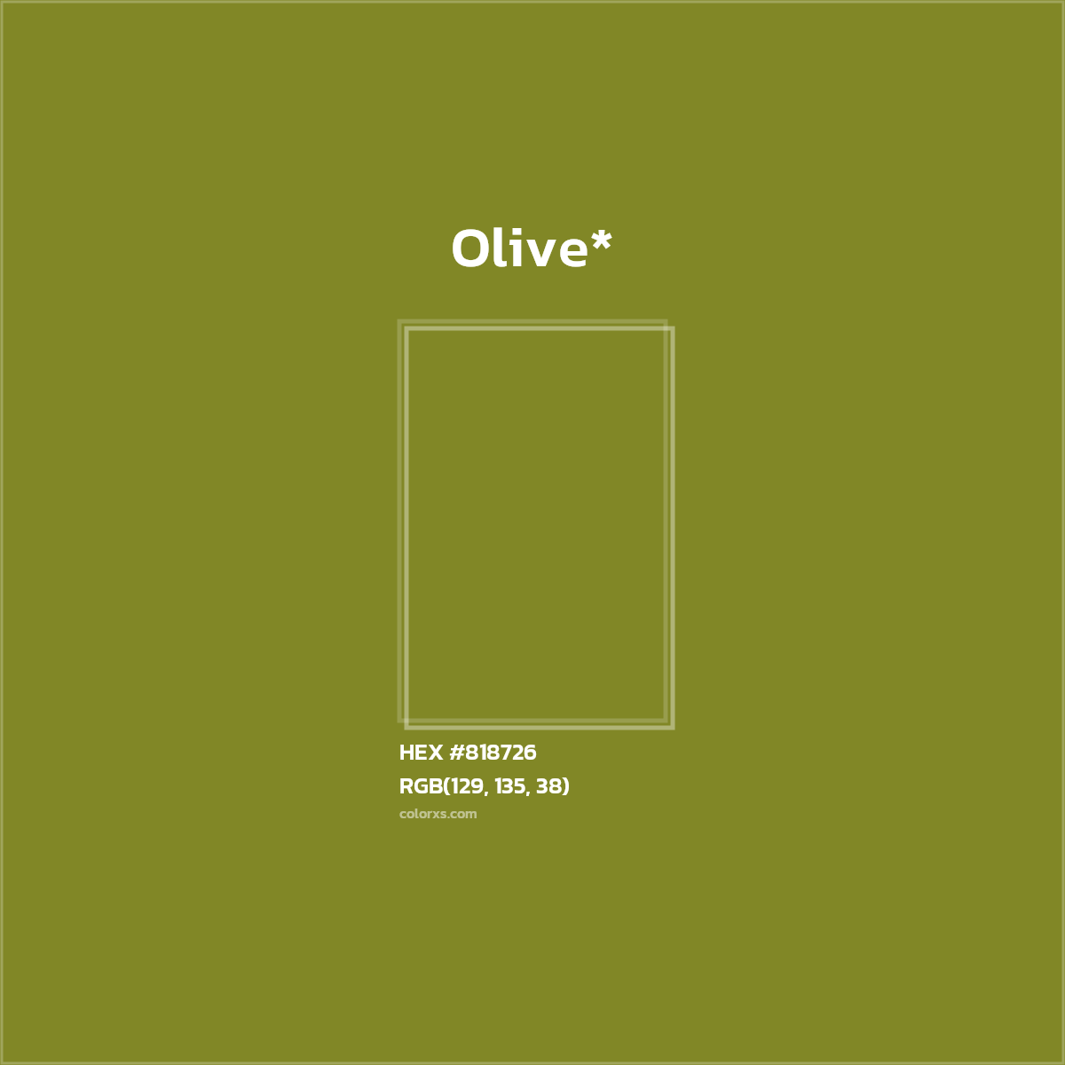 HEX #818726 Color Name, Color Code, Palettes, Similar Paints, Images