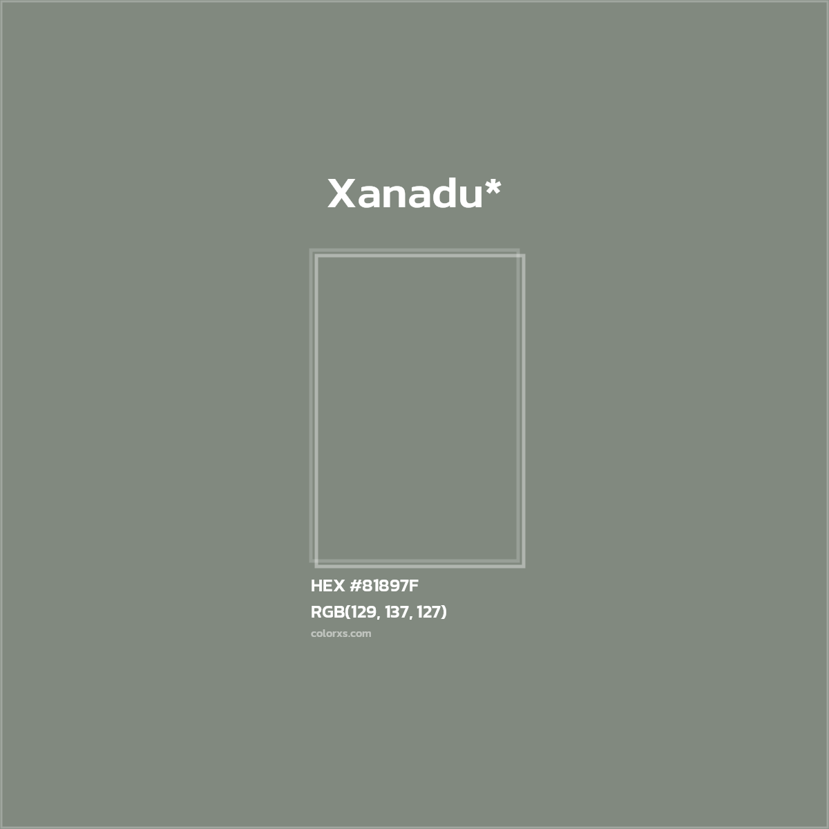 HEX #81897F Color Name, Color Code, Palettes, Similar Paints, Images