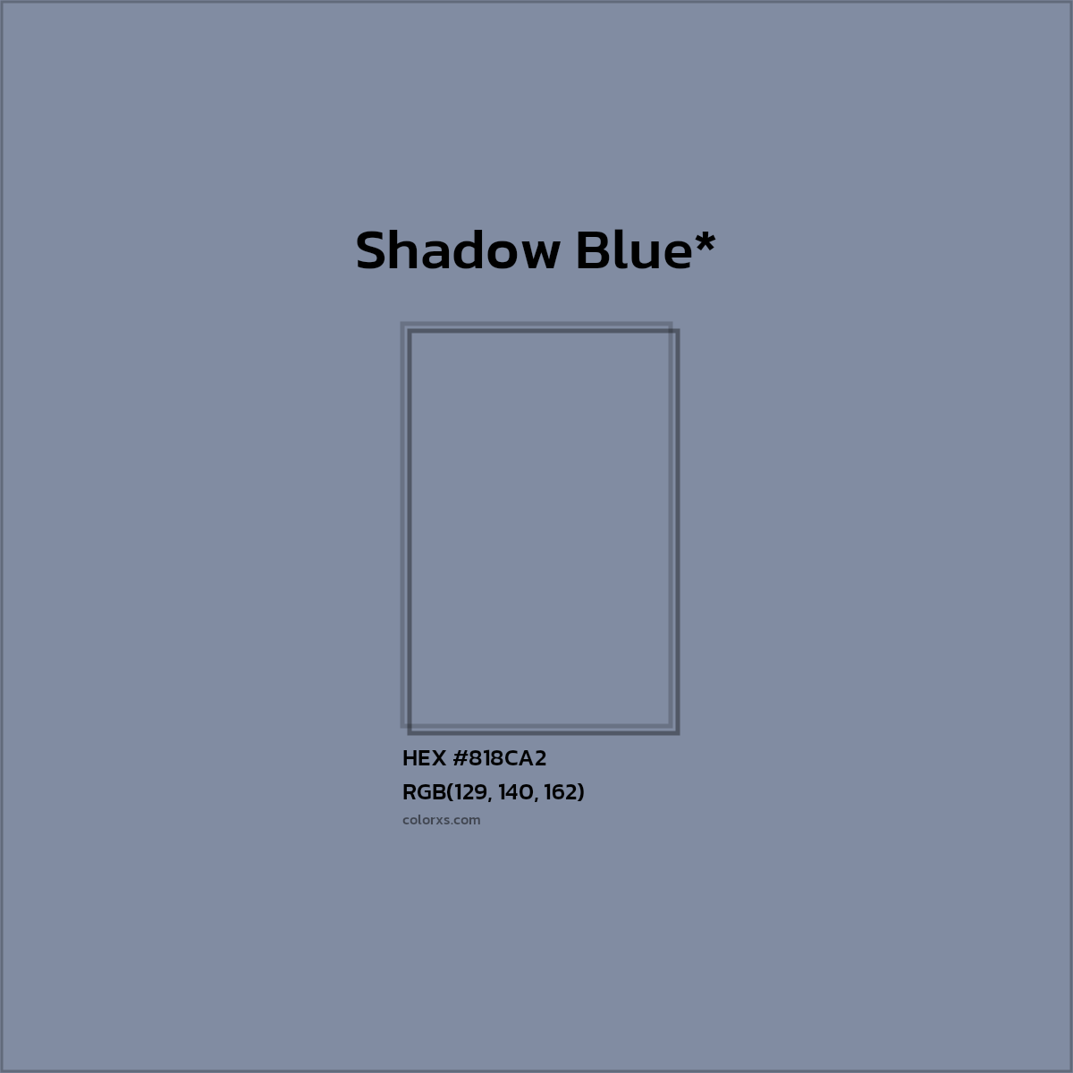 HEX #818CA2 Color Name, Color Code, Palettes, Similar Paints, Images