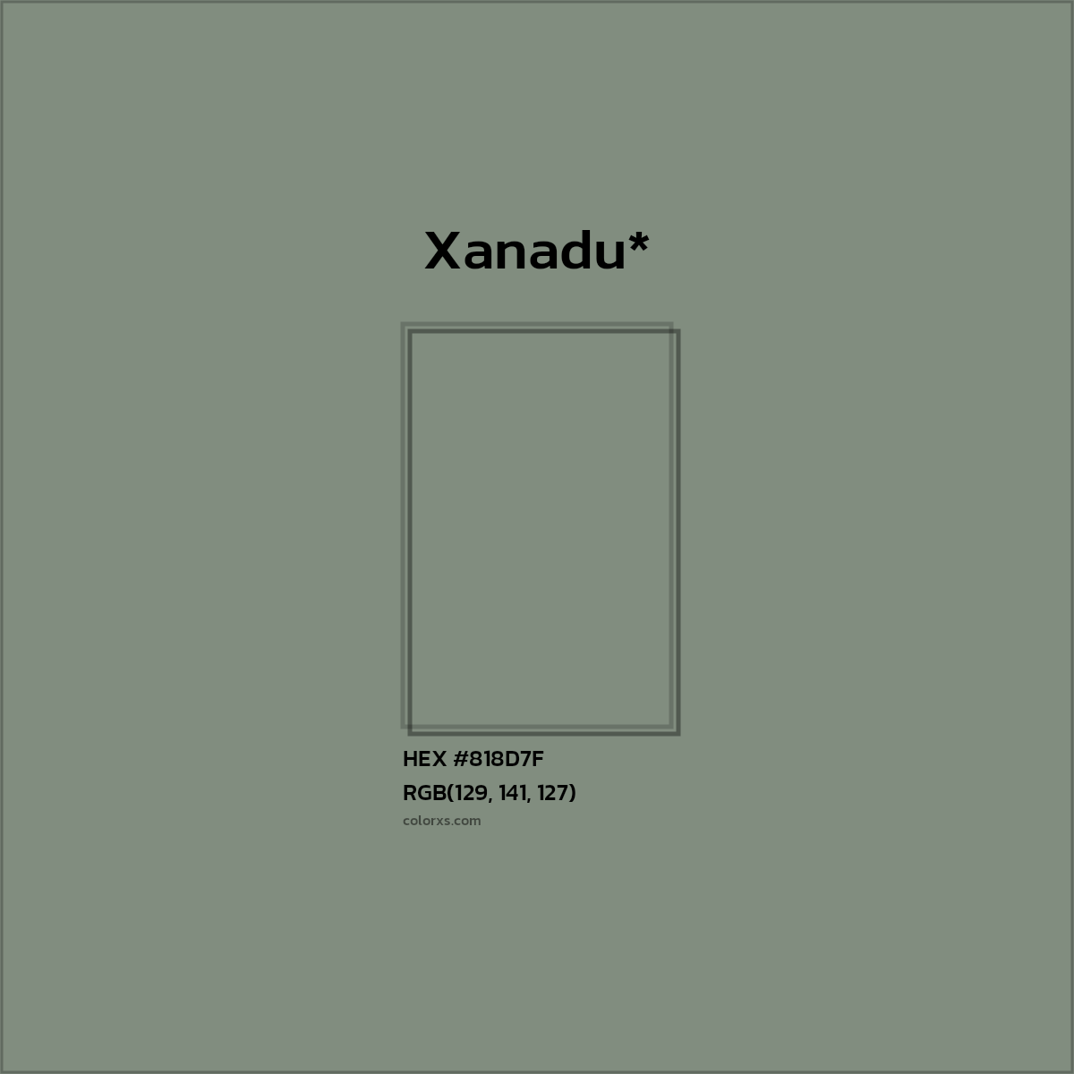HEX #818D7F Color Name, Color Code, Palettes, Similar Paints, Images