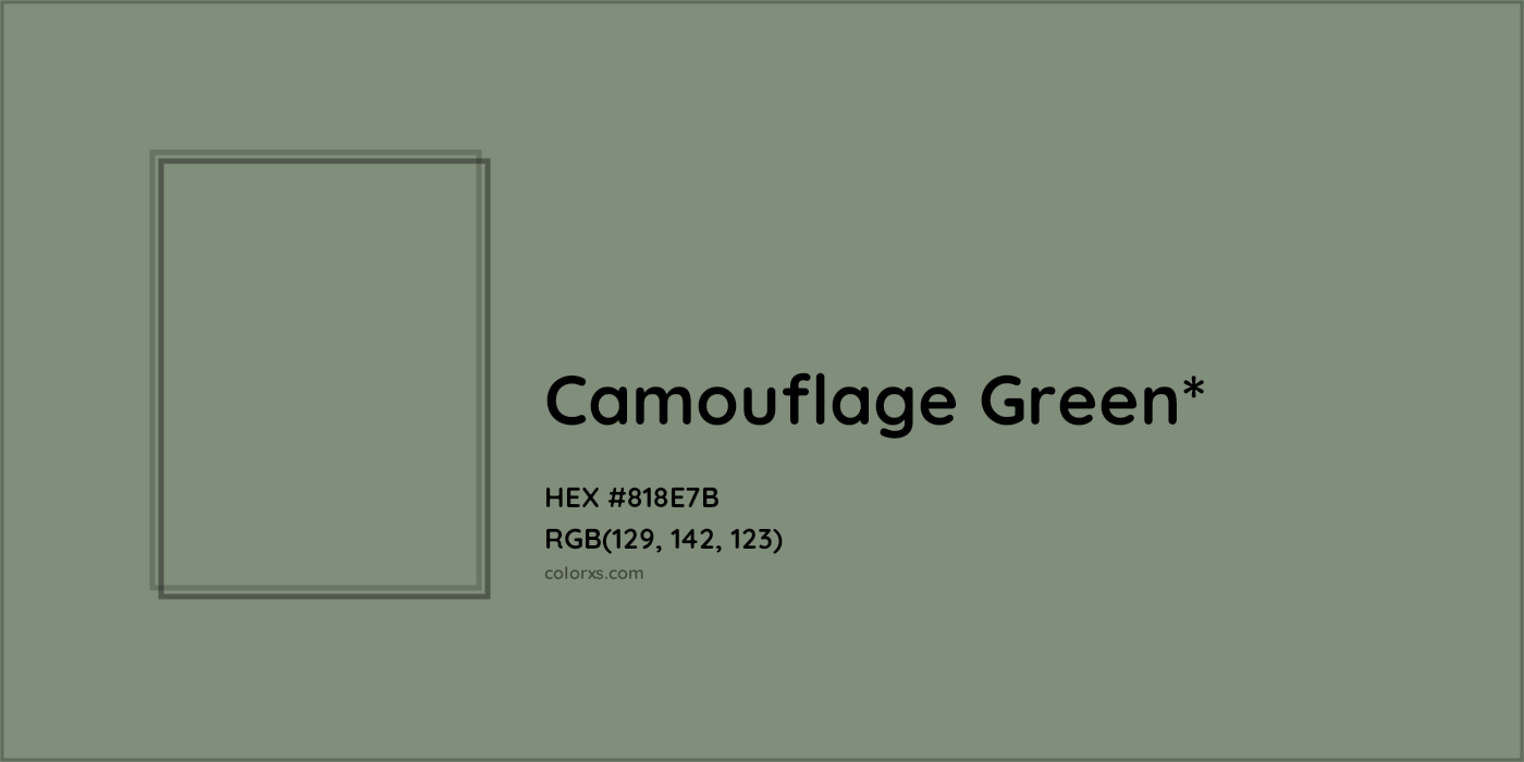 HEX #818E7B Color Name, Color Code, Palettes, Similar Paints, Images