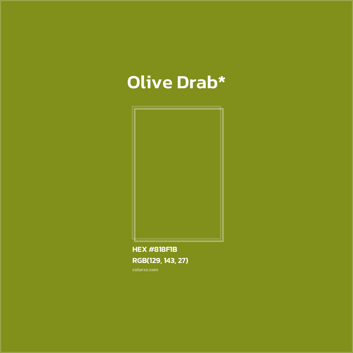 HEX #818F1B Color Name, Color Code, Palettes, Similar Paints, Images