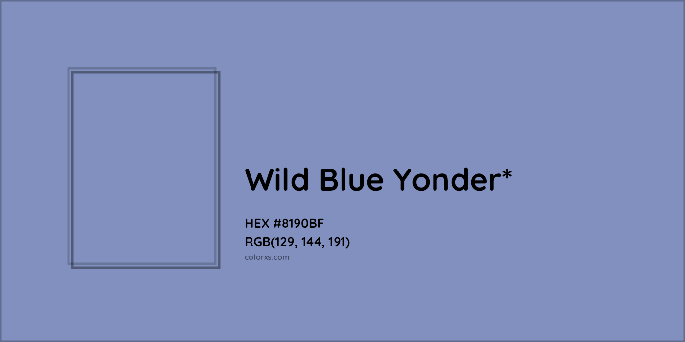HEX #8190BF Color Name, Color Code, Palettes, Similar Paints, Images