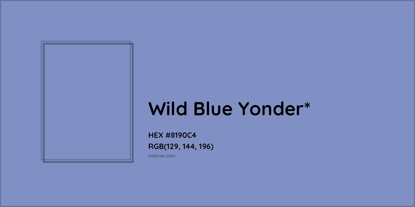 HEX #8190C4 Color Name, Color Code, Palettes, Similar Paints, Images