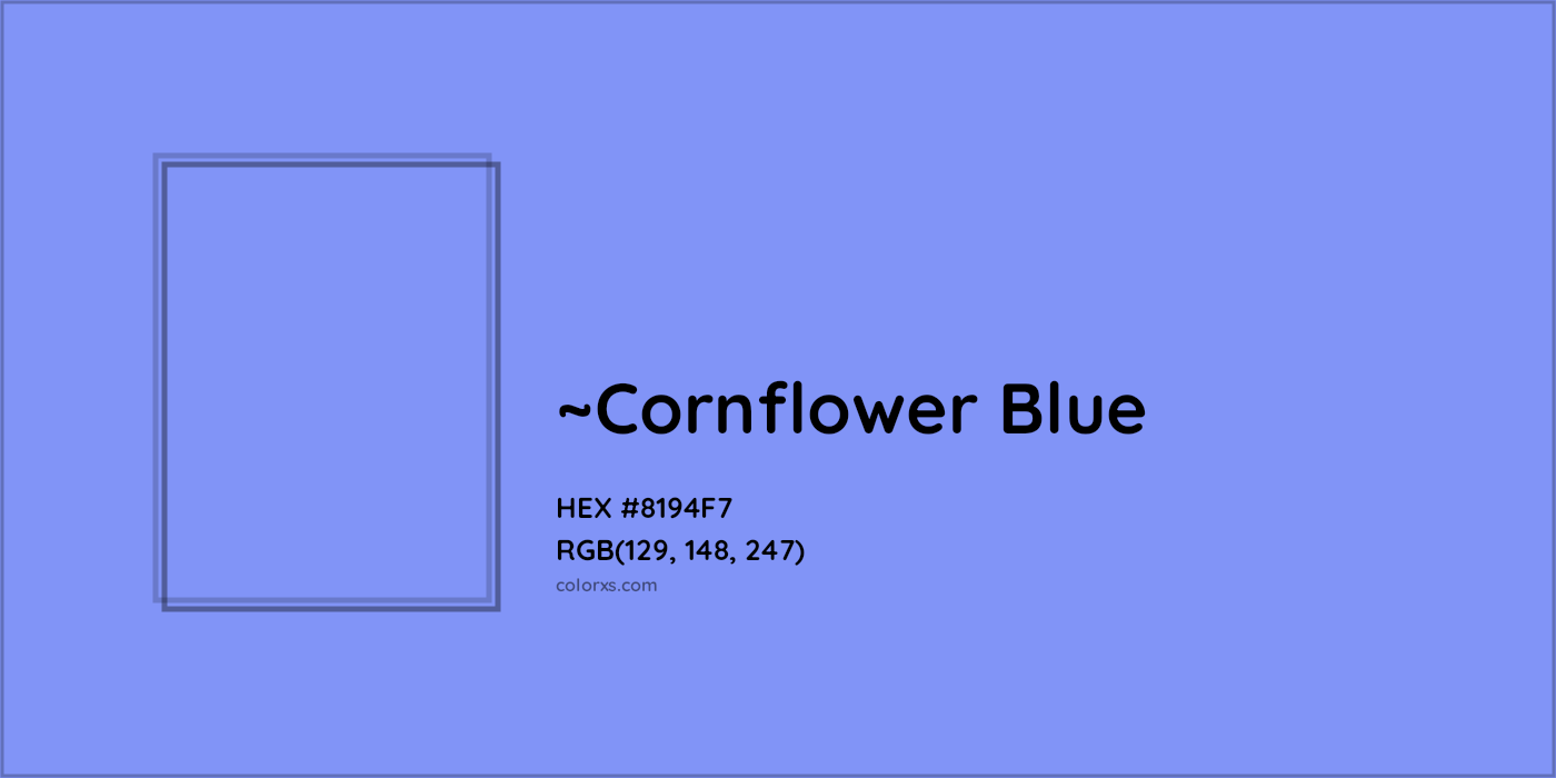 HEX #8194F7 Color Name, Color Code, Palettes, Similar Paints, Images