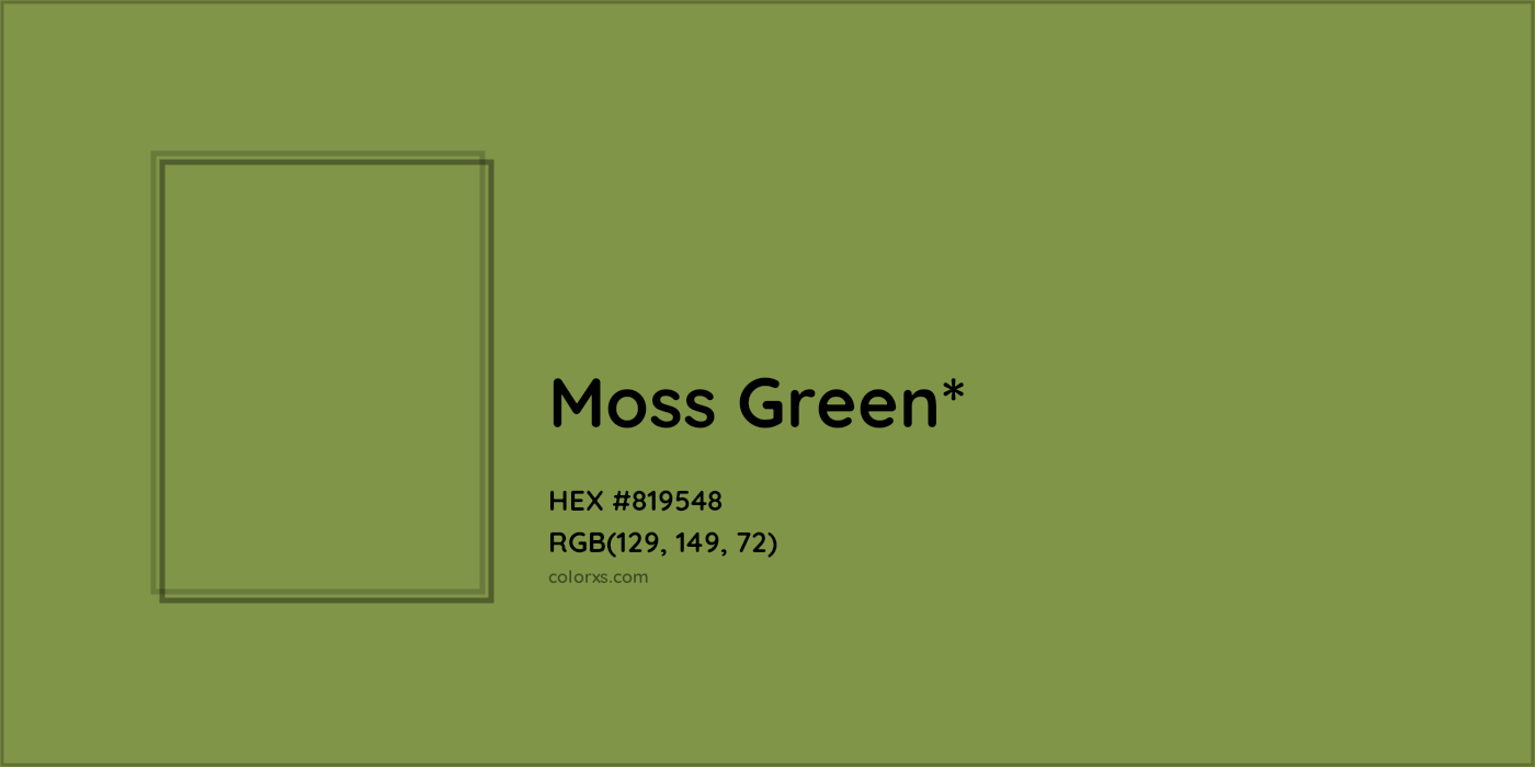 HEX #819548 Color Name, Color Code, Palettes, Similar Paints, Images
