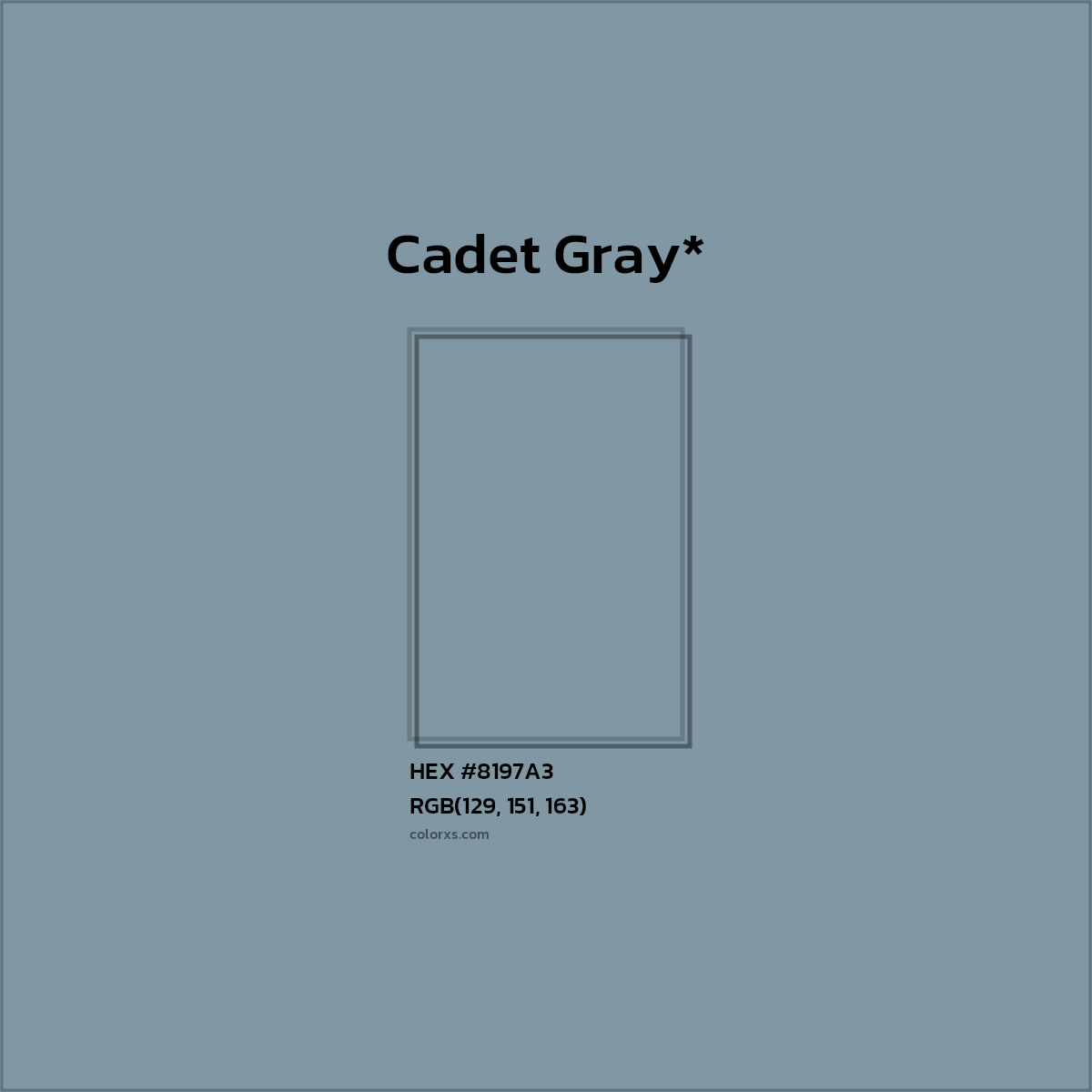 HEX #8197A3 Color Name, Color Code, Palettes, Similar Paints, Images