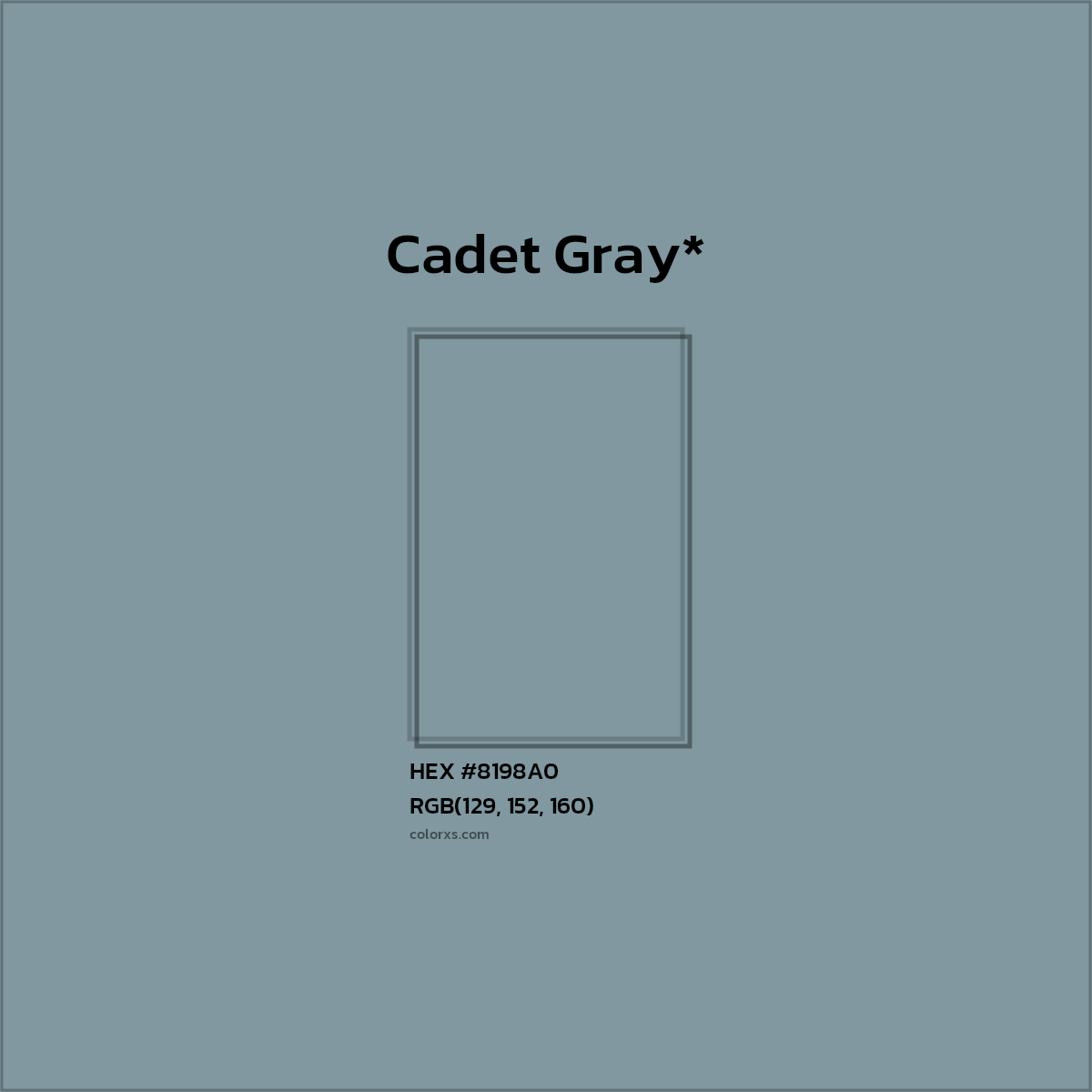 HEX #8198A0 Color Name, Color Code, Palettes, Similar Paints, Images