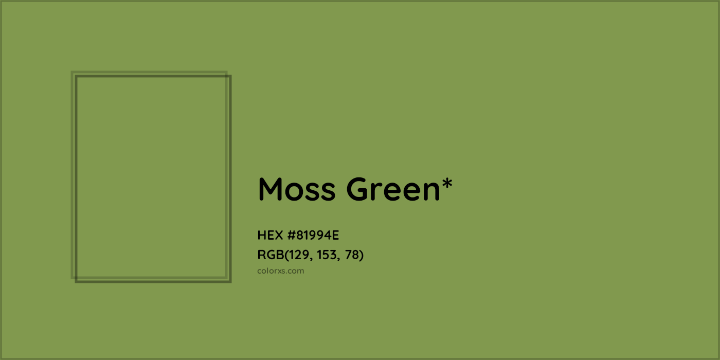 HEX #81994E Color Name, Color Code, Palettes, Similar Paints, Images