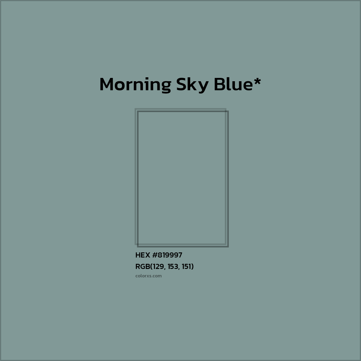 HEX #819997 Color Name, Color Code, Palettes, Similar Paints, Images