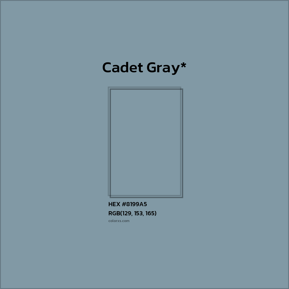 HEX #8199A5 Color Name, Color Code, Palettes, Similar Paints, Images