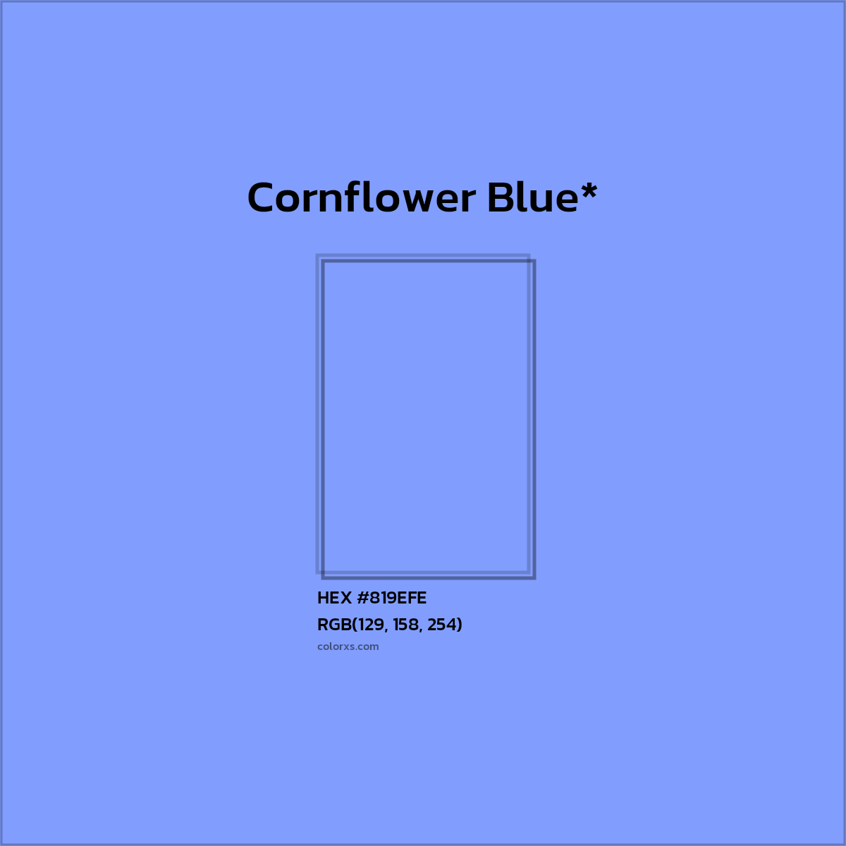 HEX #819EFE Color Name, Color Code, Palettes, Similar Paints, Images
