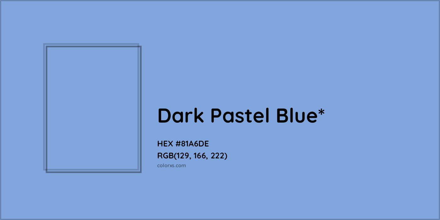 HEX #81A6DE Color Name, Color Code, Palettes, Similar Paints, Images