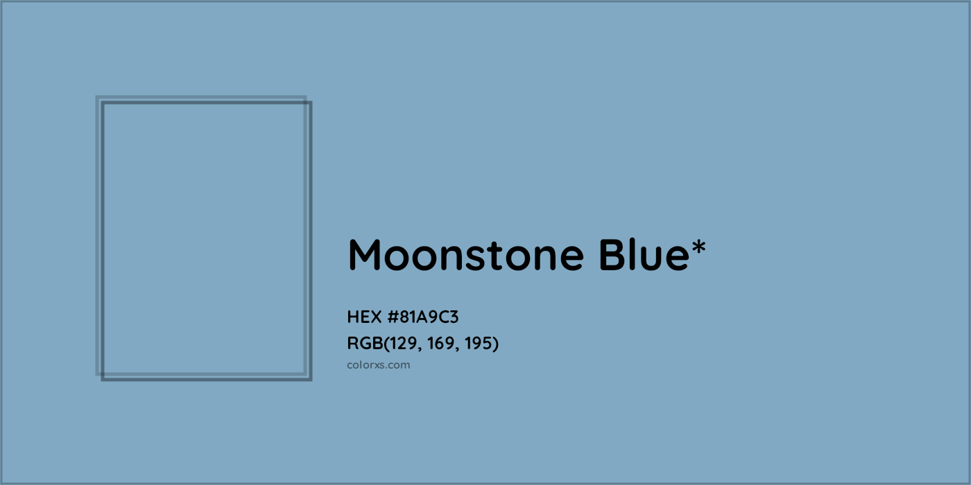 HEX #81A9C3 Color Name, Color Code, Palettes, Similar Paints, Images