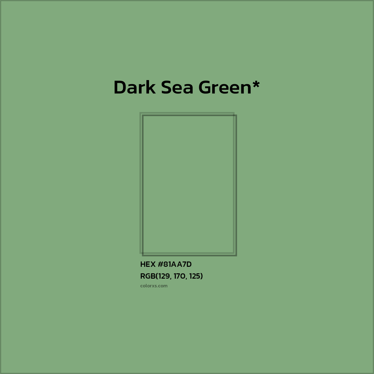 HEX #81AA7D Color Name, Color Code, Palettes, Similar Paints, Images