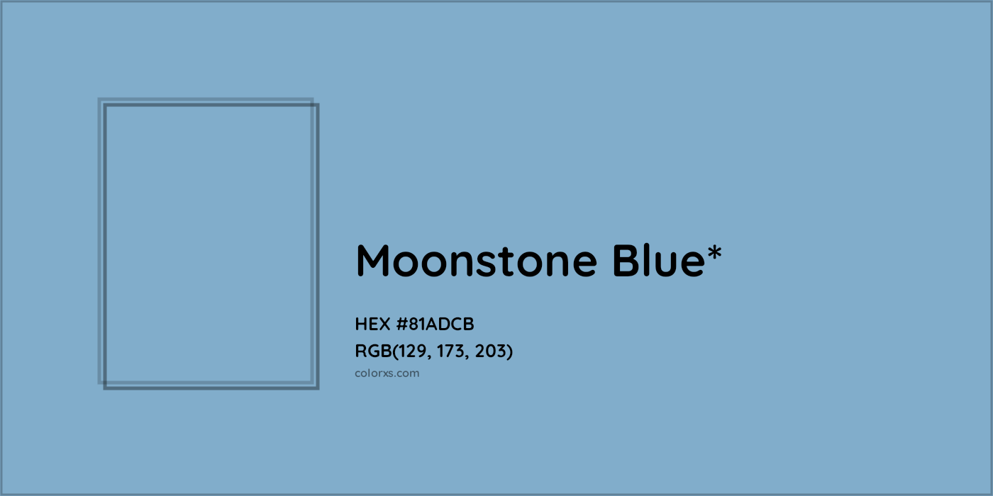 HEX #81ADCB Color Name, Color Code, Palettes, Similar Paints, Images
