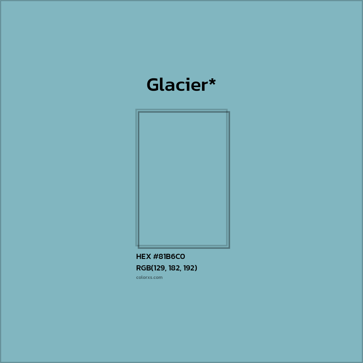 HEX #81B6C0 Color Name, Color Code, Palettes, Similar Paints, Images