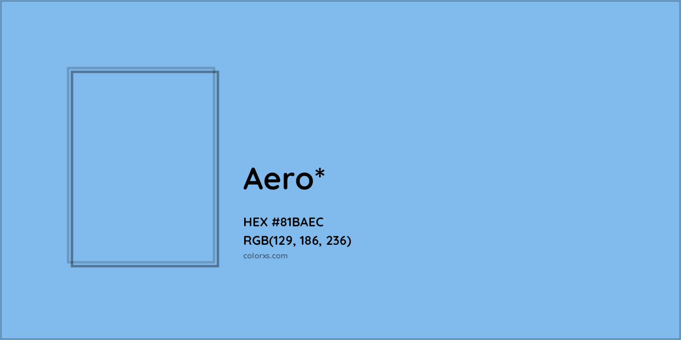 HEX #81BAEC Color Name, Color Code, Palettes, Similar Paints, Images