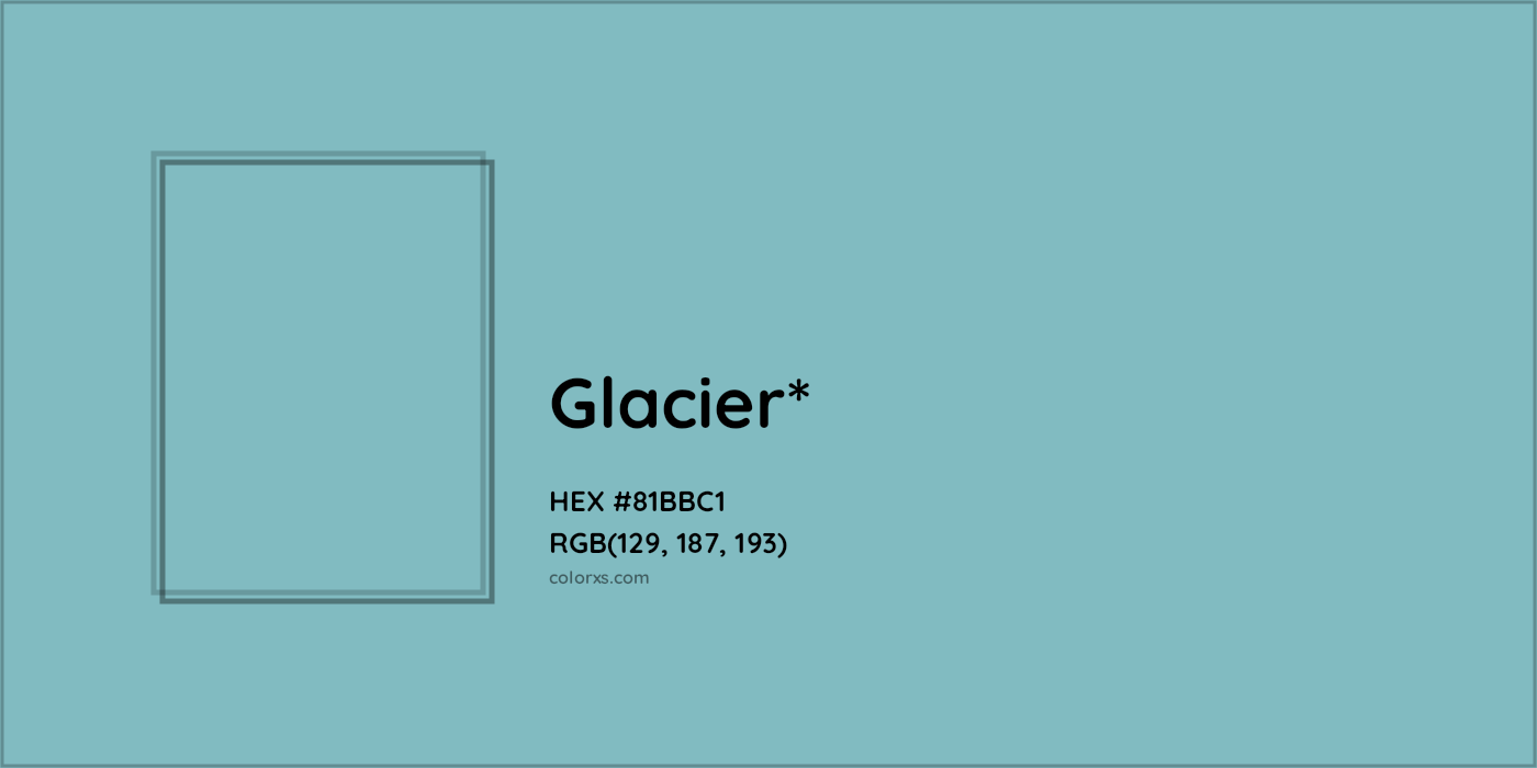 HEX #81BBC1 Color Name, Color Code, Palettes, Similar Paints, Images