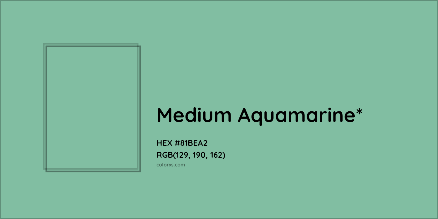 HEX #81BEA2 Color Name, Color Code, Palettes, Similar Paints, Images