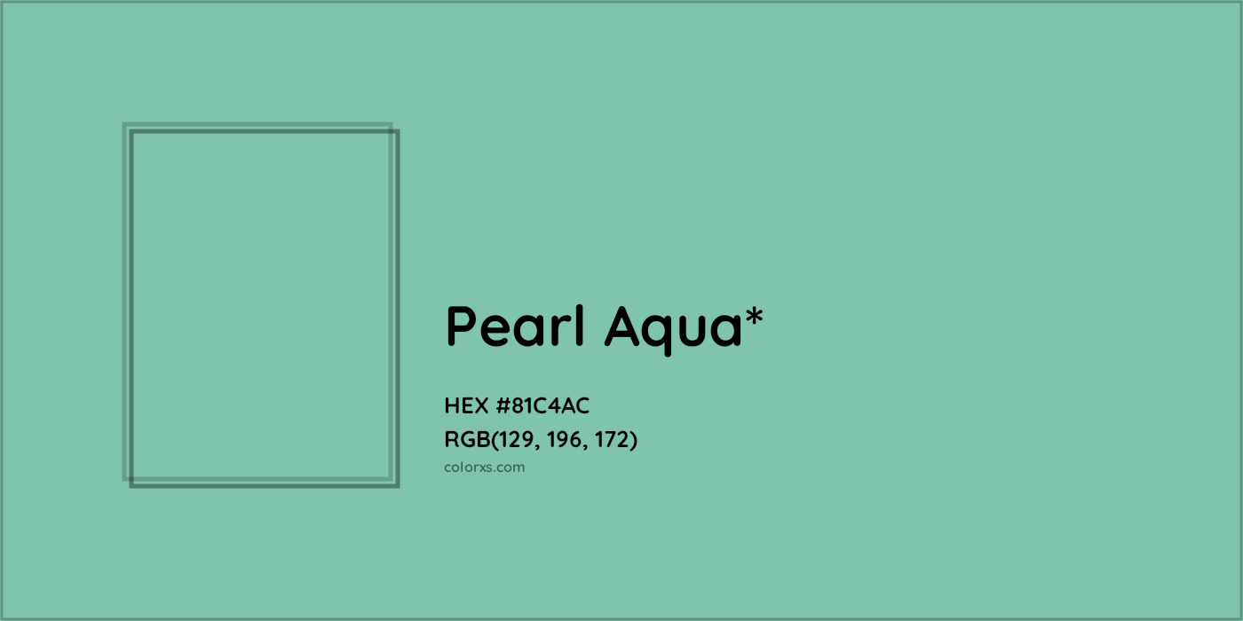 HEX #81C4AC Color Name, Color Code, Palettes, Similar Paints, Images