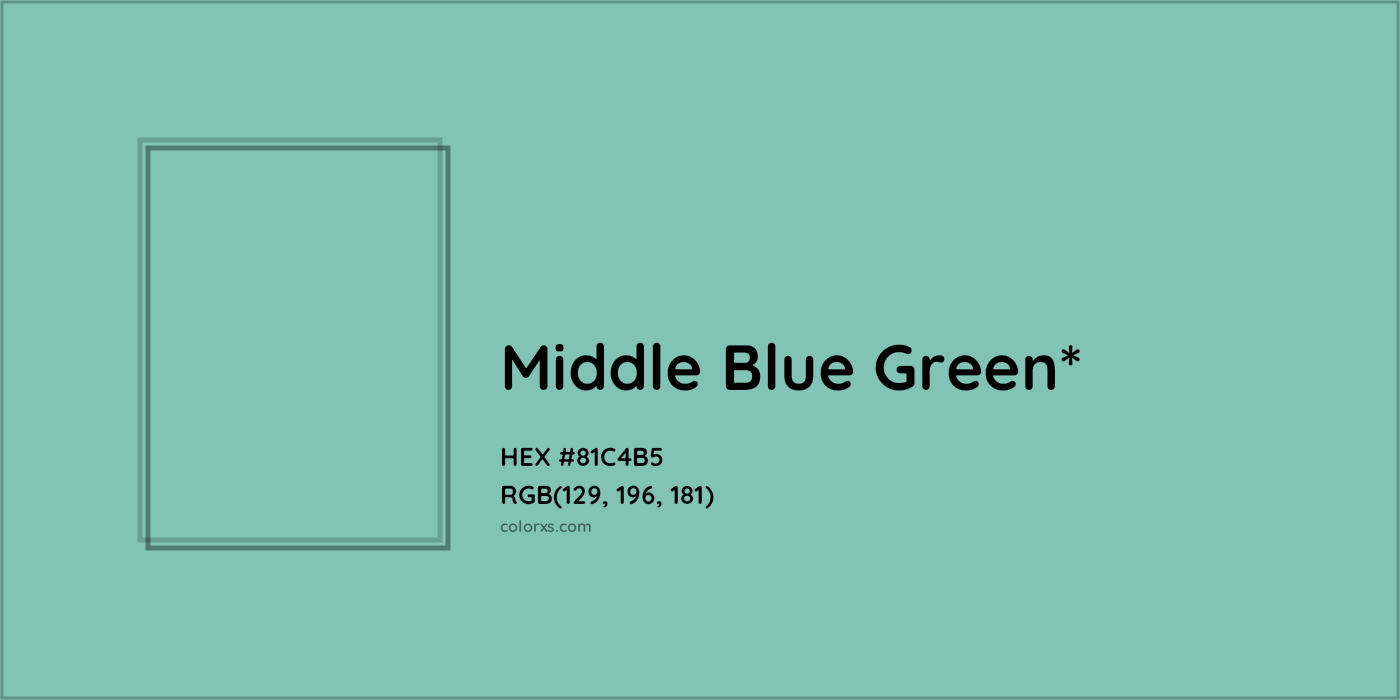 HEX #81C4B5 Color Name, Color Code, Palettes, Similar Paints, Images