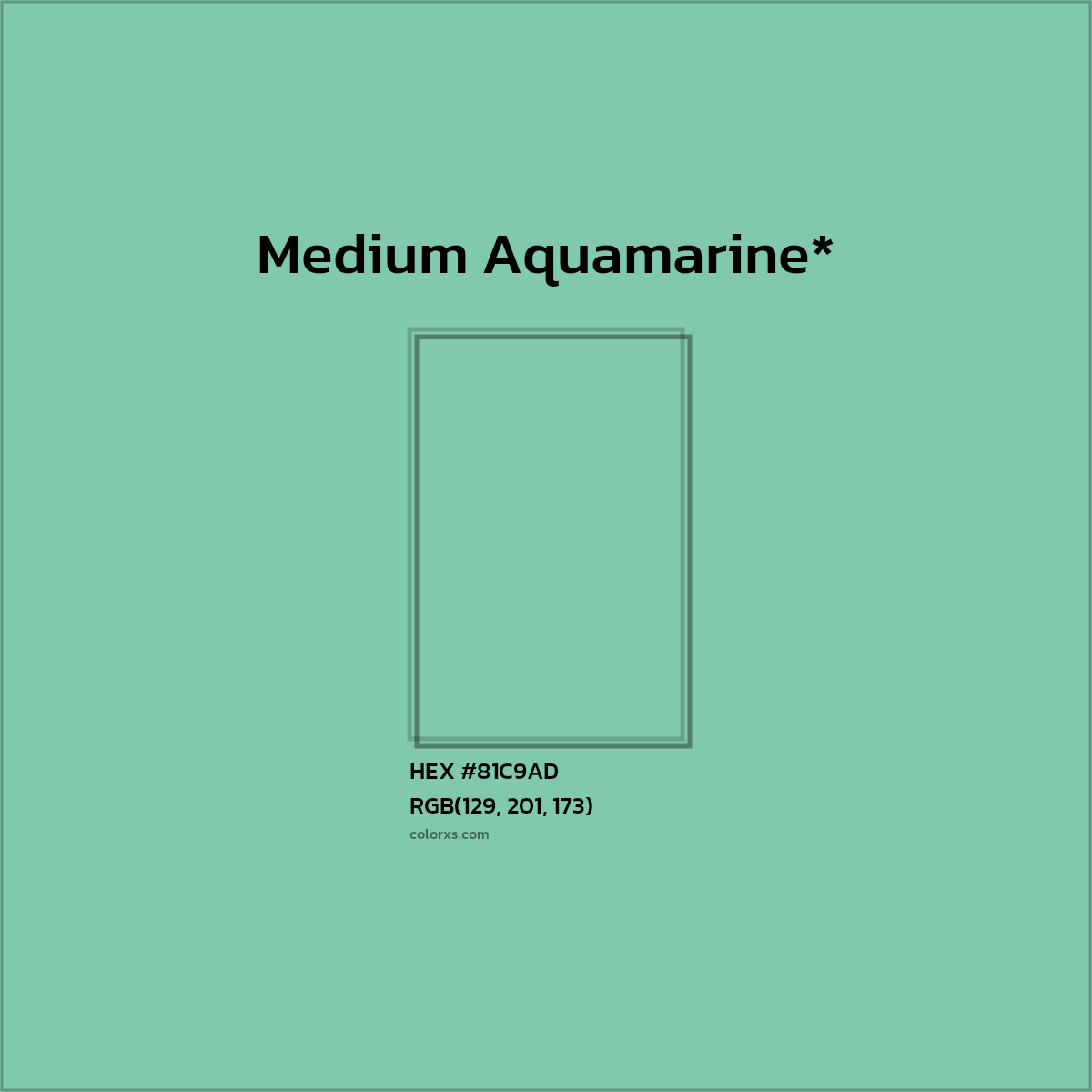 HEX #81C9AD Color Name, Color Code, Palettes, Similar Paints, Images