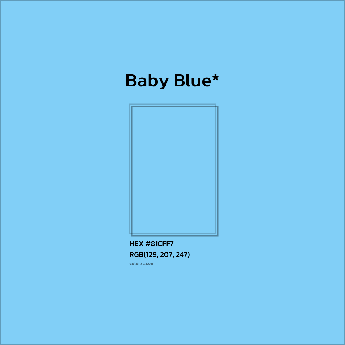 HEX #81CFF7 Color Name, Color Code, Palettes, Similar Paints, Images