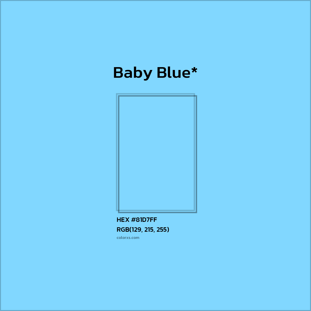 HEX #81D7FF Color Name, Color Code, Palettes, Similar Paints, Images