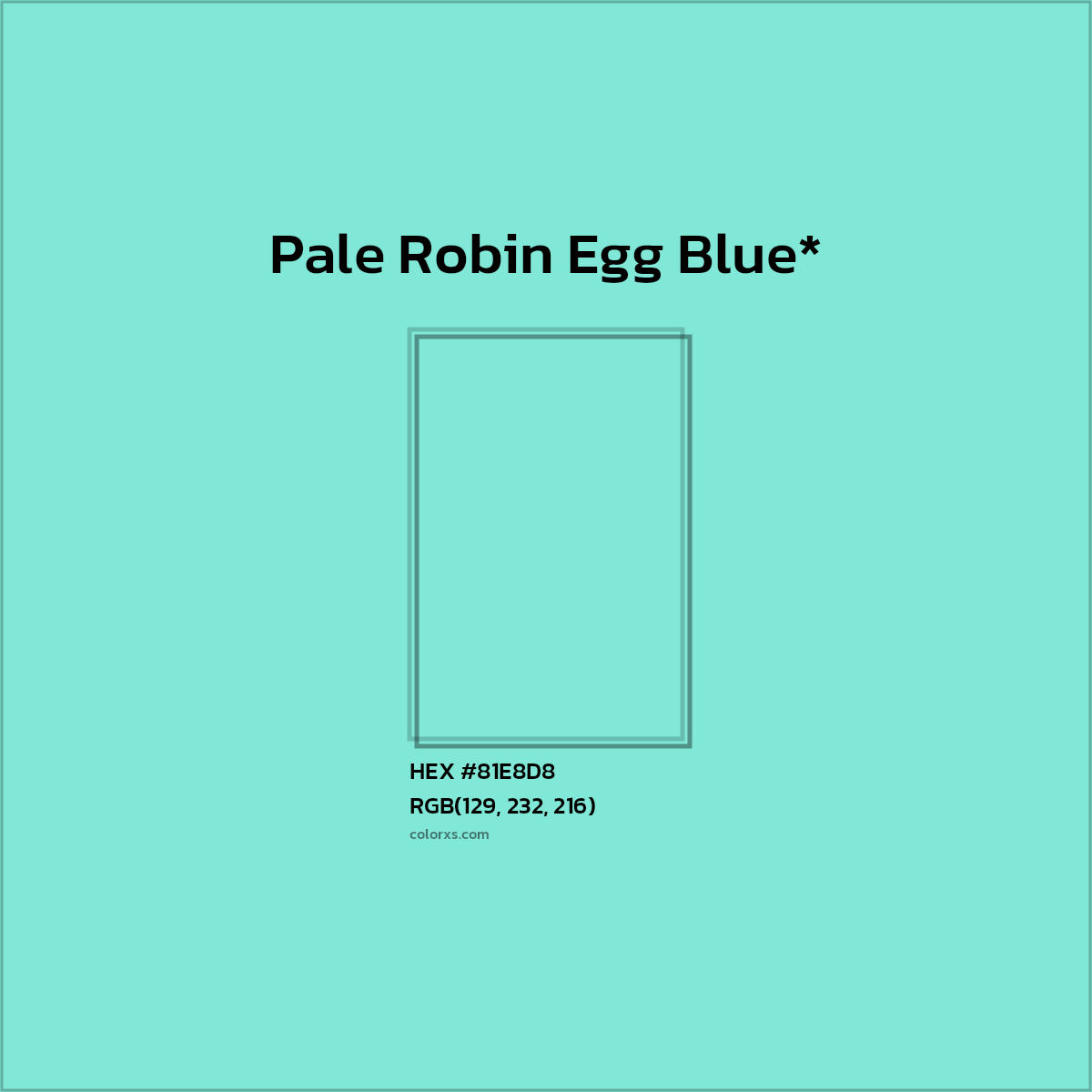HEX #81E8D8 Color Name, Color Code, Palettes, Similar Paints, Images