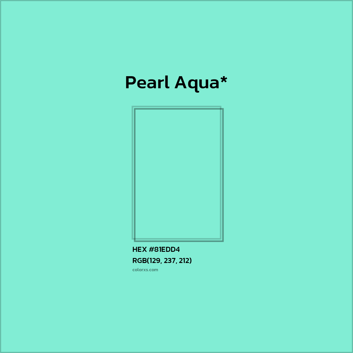HEX #81EDD4 Color Name, Color Code, Palettes, Similar Paints, Images