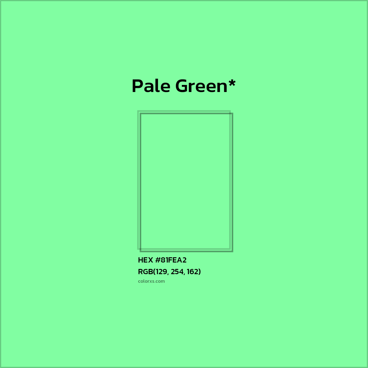 HEX #81FEA2 Color Name, Color Code, Palettes, Similar Paints, Images