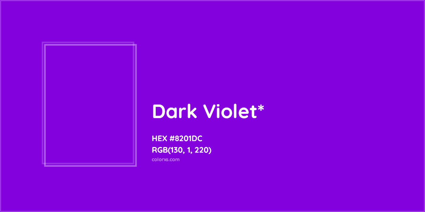 HEX #8201DC Color Name, Color Code, Palettes, Similar Paints, Images