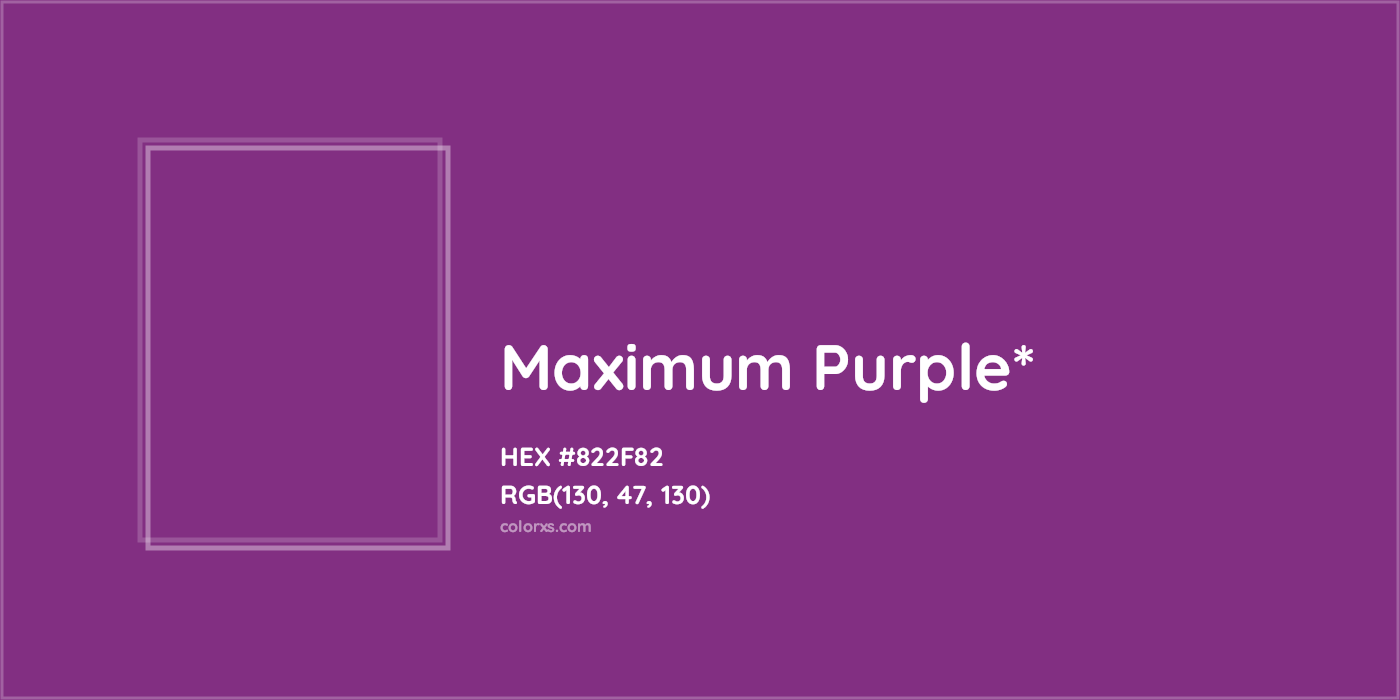 HEX #822F82 Color Name, Color Code, Palettes, Similar Paints, Images