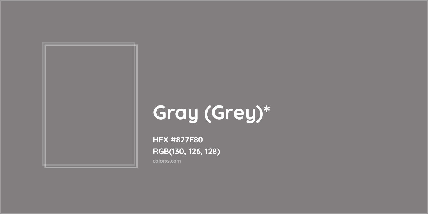 HEX #827E80 Color Name, Color Code, Palettes, Similar Paints, Images