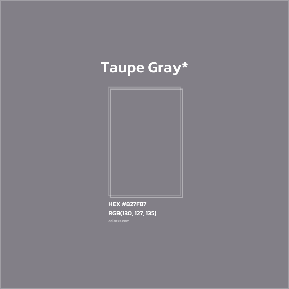 HEX #827F87 Color Name, Color Code, Palettes, Similar Paints, Images